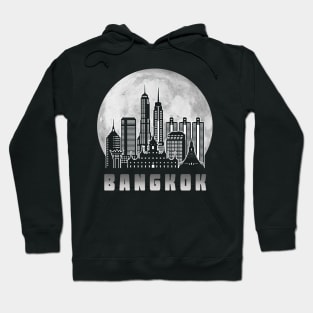 Bangkok Thailand Skyline Full Moon Hoodie